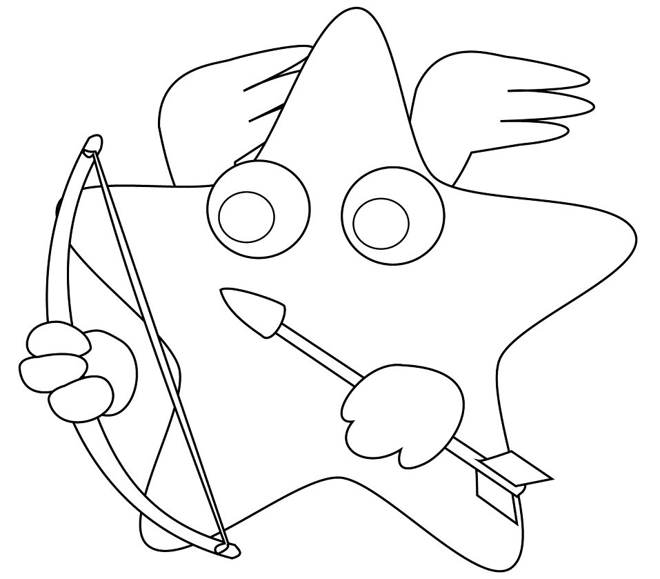 Desenho de Estrela Cupido para colorir