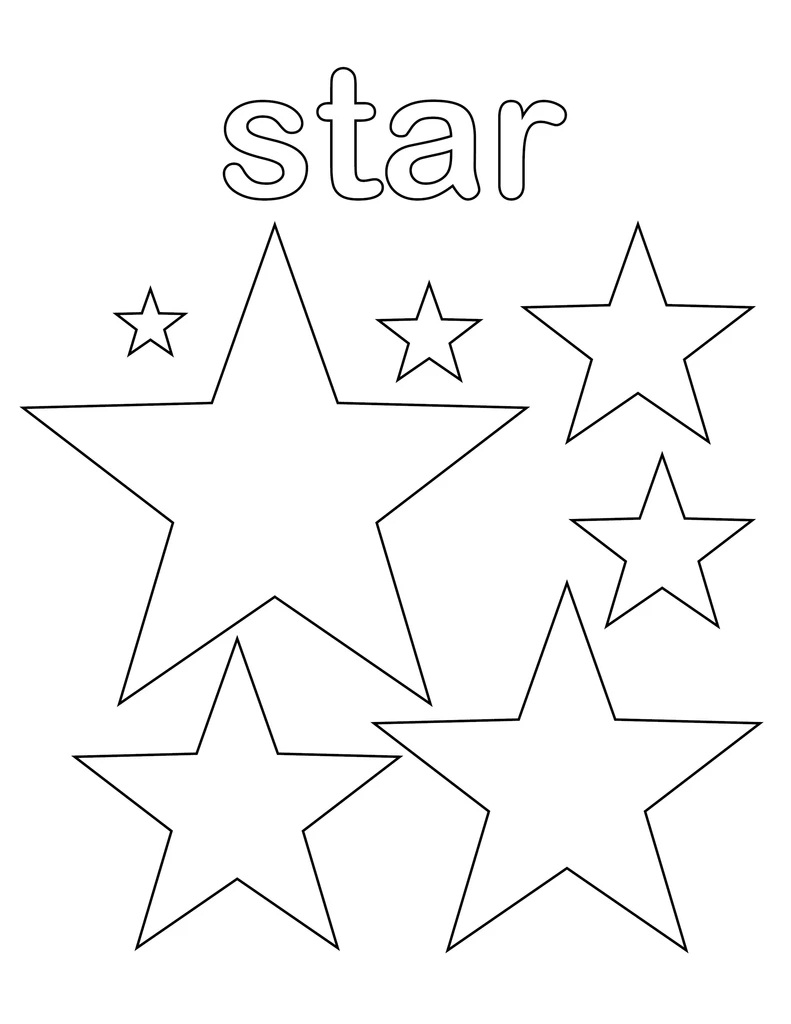 Desenho de Estrelas para colorir