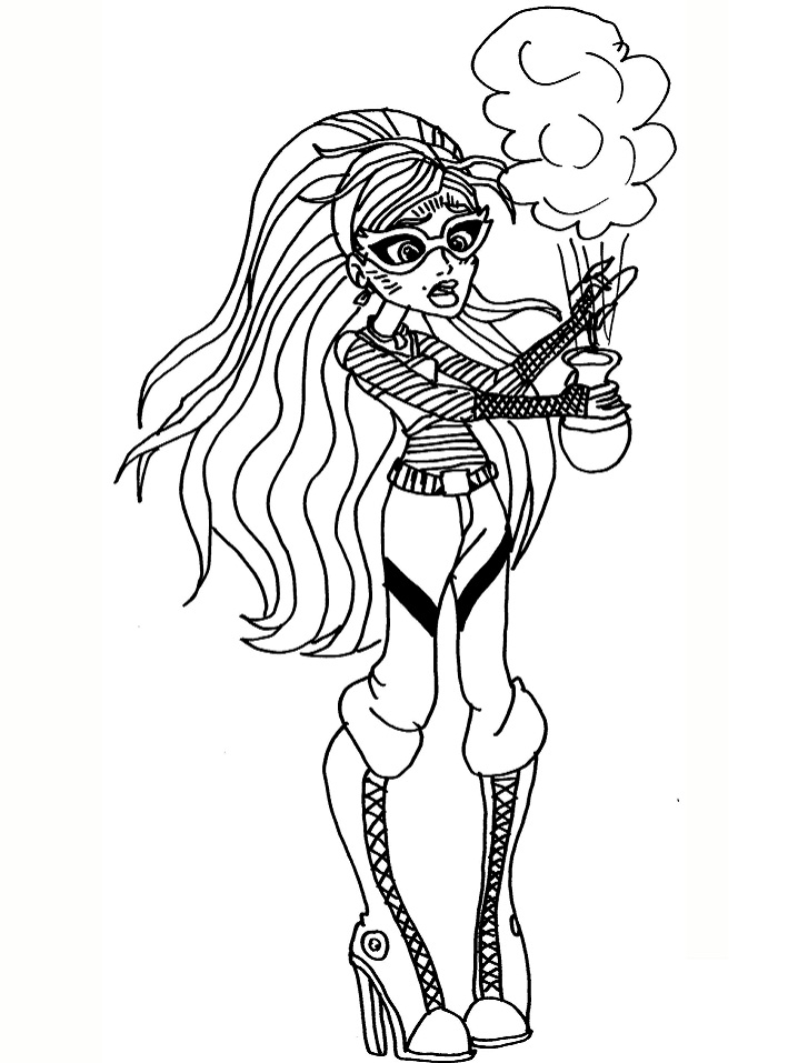 Desenho de Monster High Ghoulia para colorir