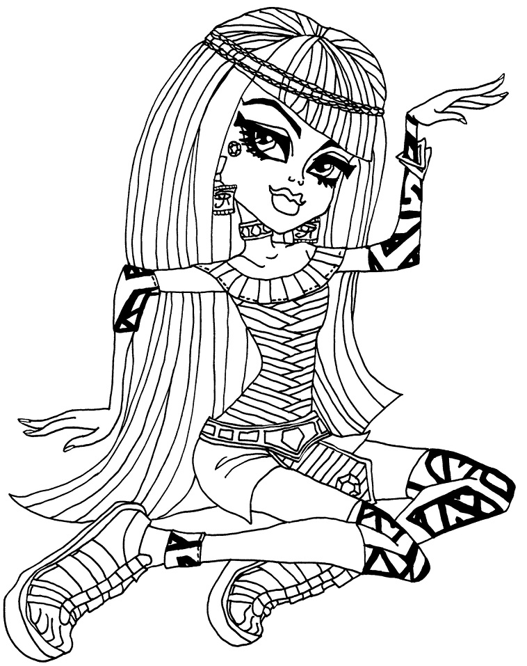 Desenho de Monster High Cleo para colorir