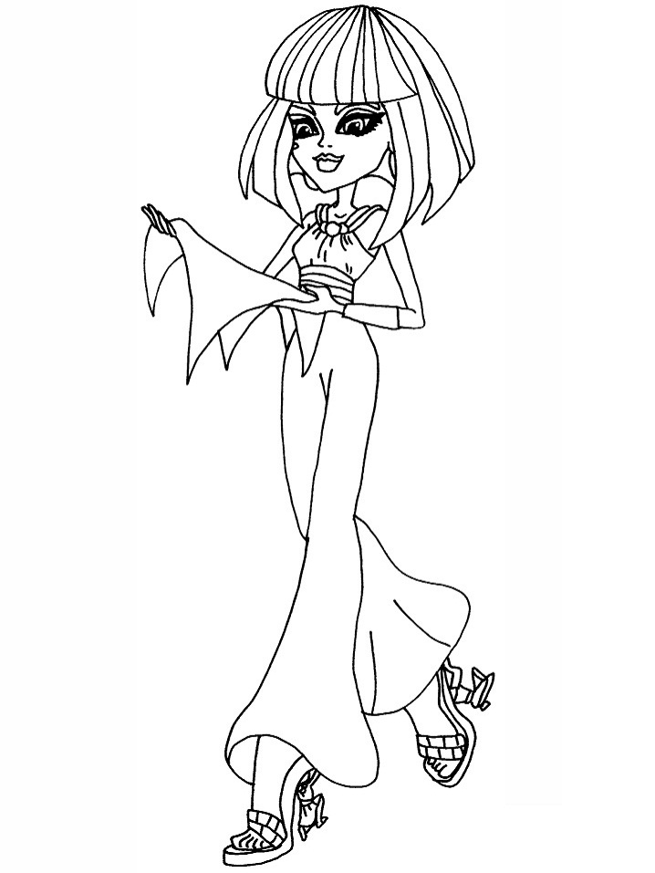 Desenho de Monster High Cleo de Nile para colorir