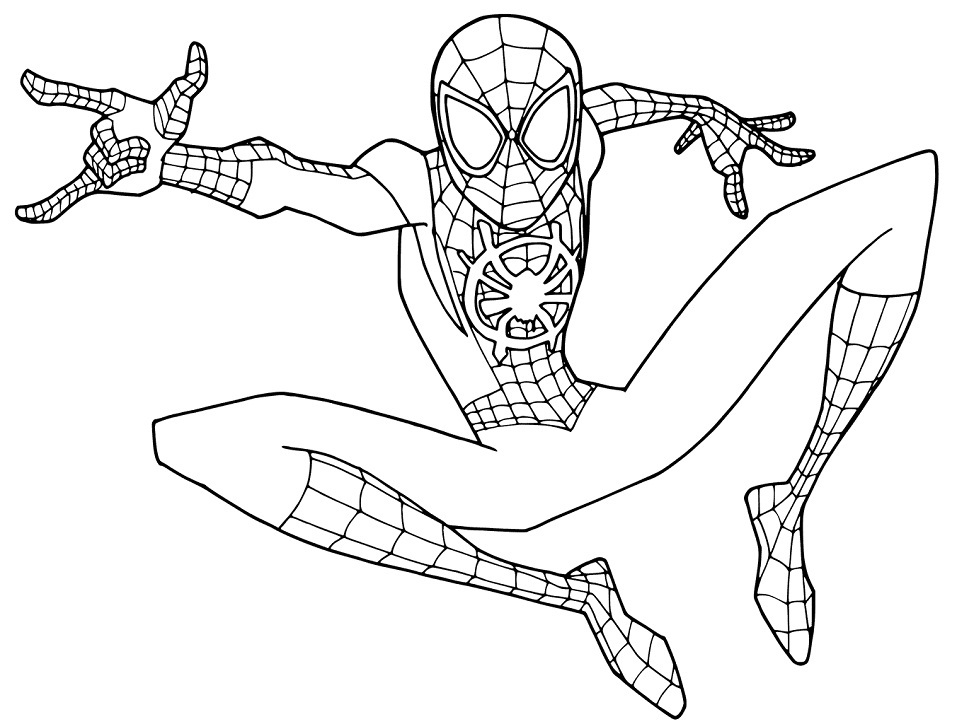 Desenho deHomem Aranha Jovem para colorir