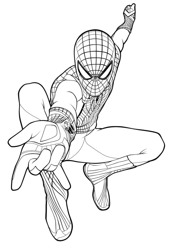 Desenho deImpressionante Homem Aranha Terno para colorir