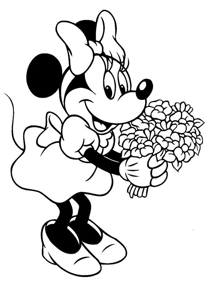 Desenhos de Minnie Mouse para colorir