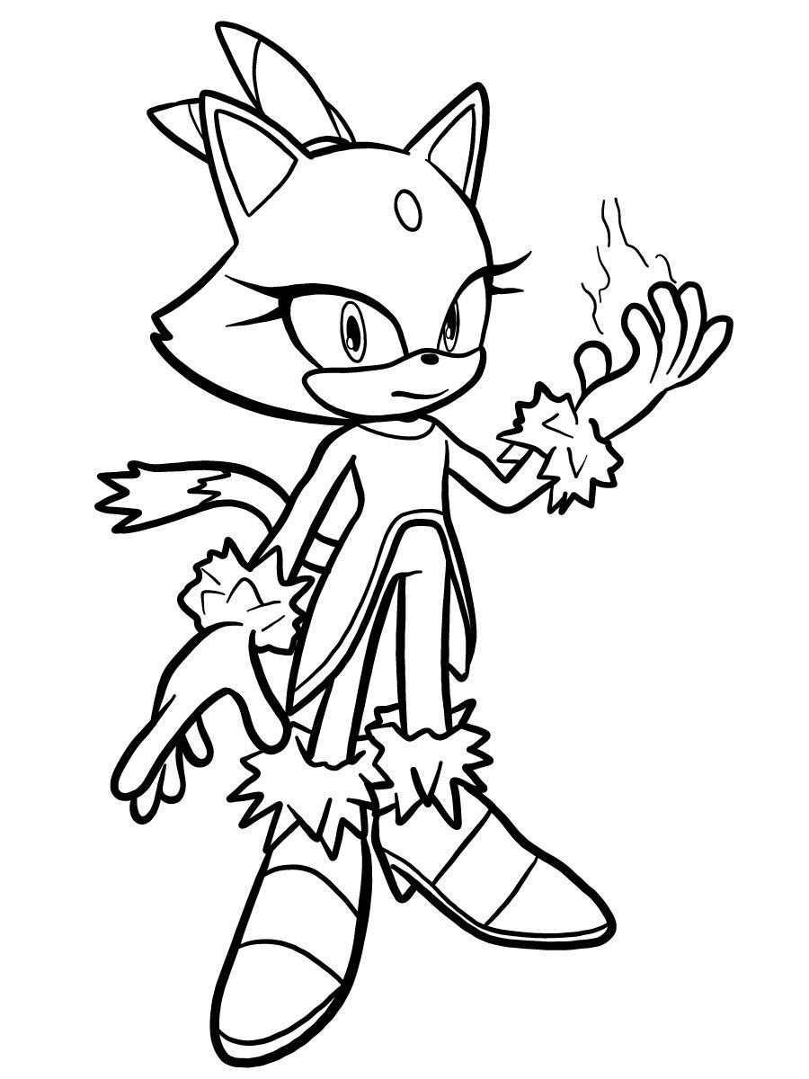 Desenho de Blaze the Cat para colorir