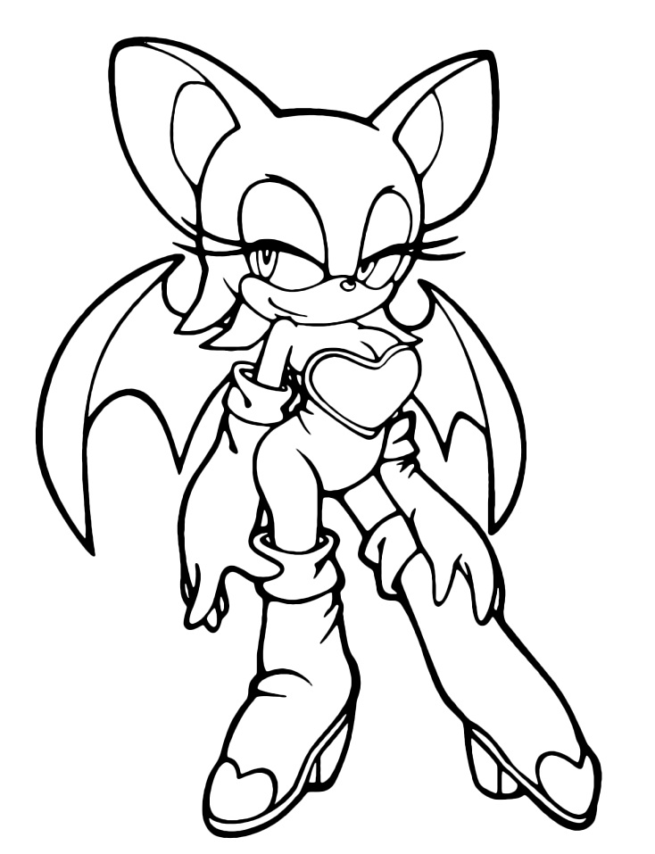 Desenho de Rouge the Bat para colorir