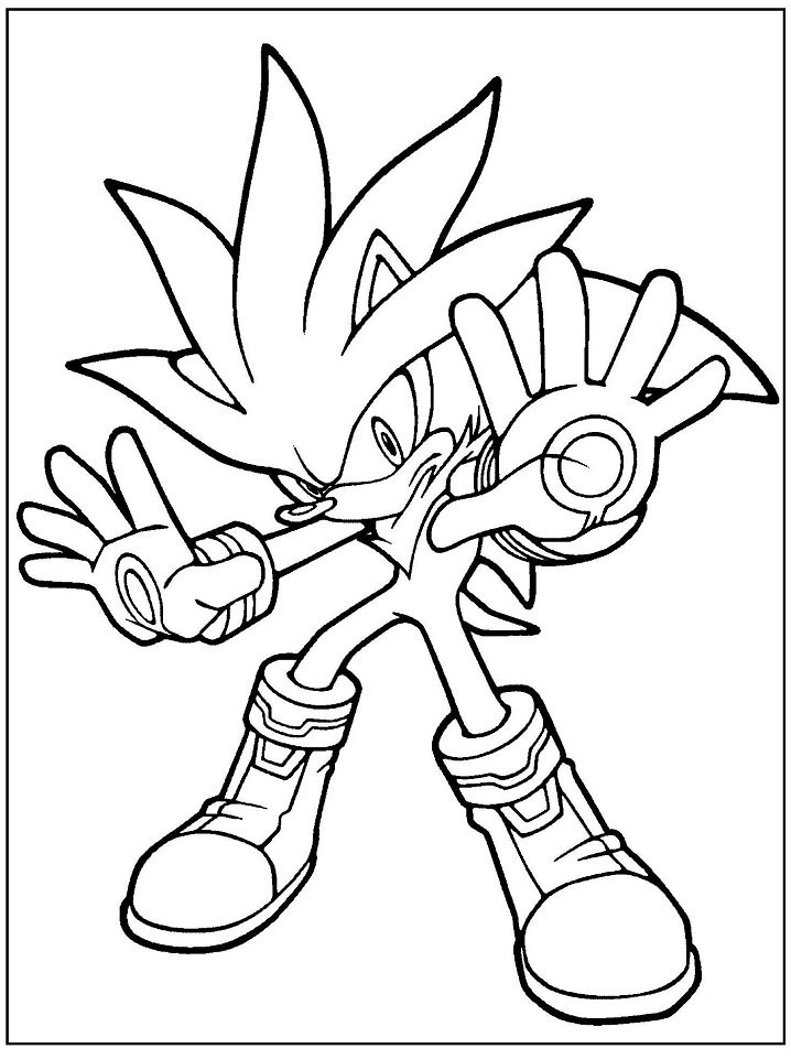 Desenho deSilver the Hedgehog para colorir