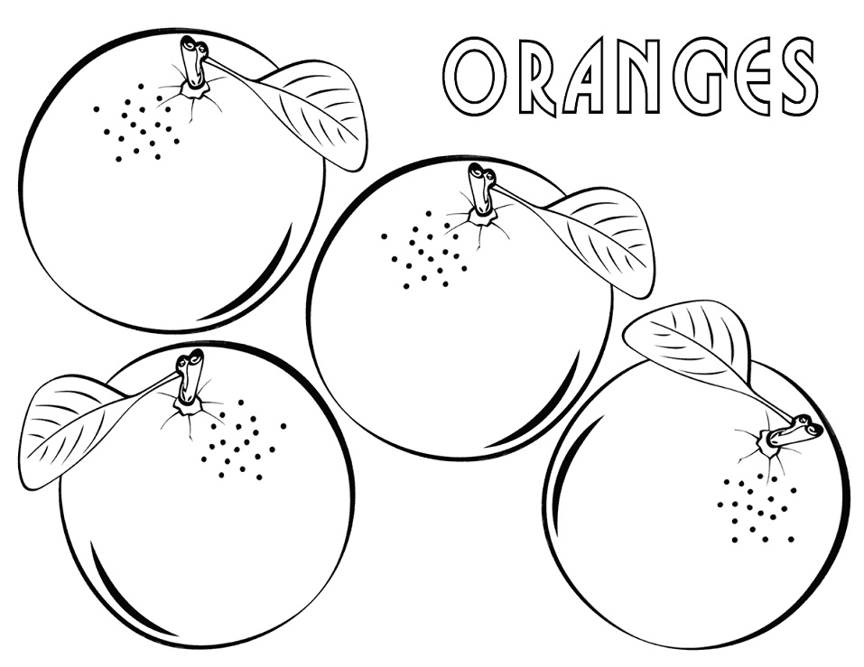 Desenhos de Laranja para colorir