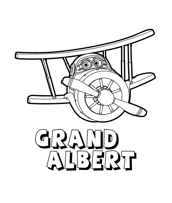 Desenho de Grand Albert de Super Wings para colorir