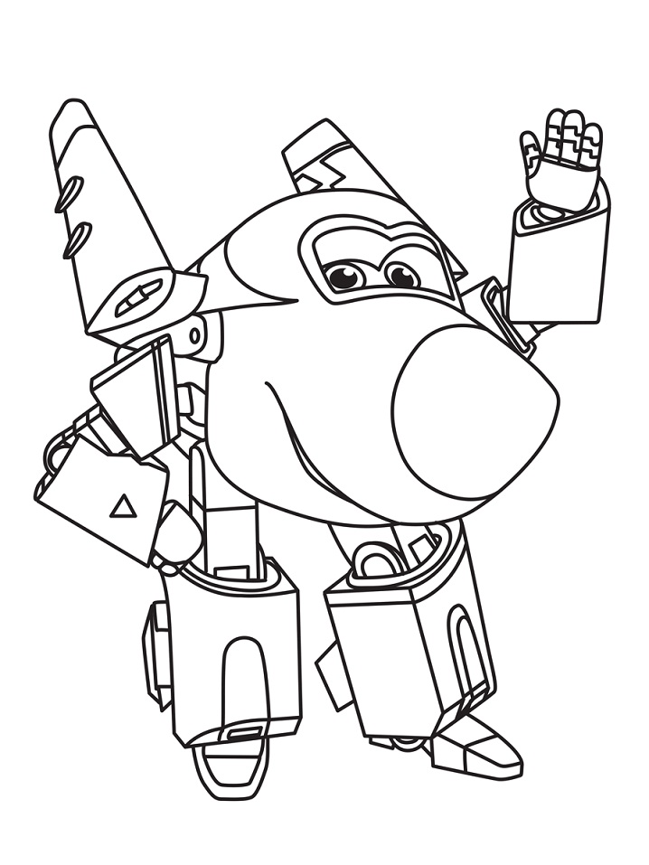 Desenho de Super Wings Jerome para colorir