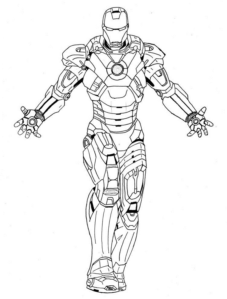 Desenho deHomem de Ferro Mark VII para colorir