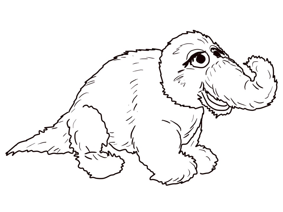 Desenho de Snuffleupagus para colorir