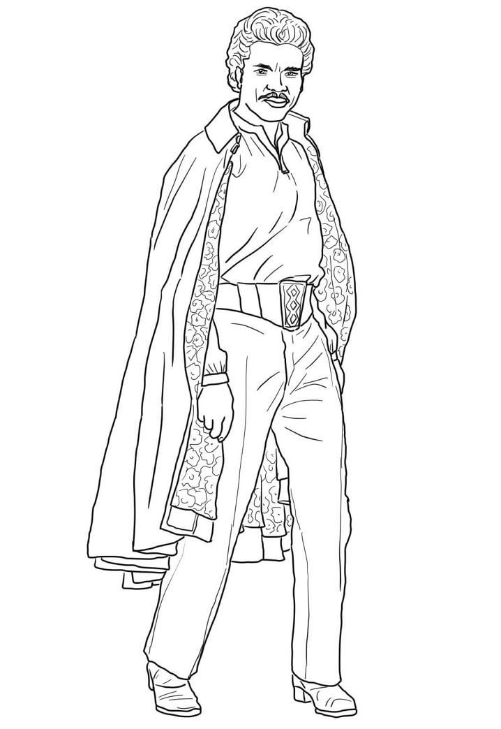 Desenho de Lando Calrissian para colorir