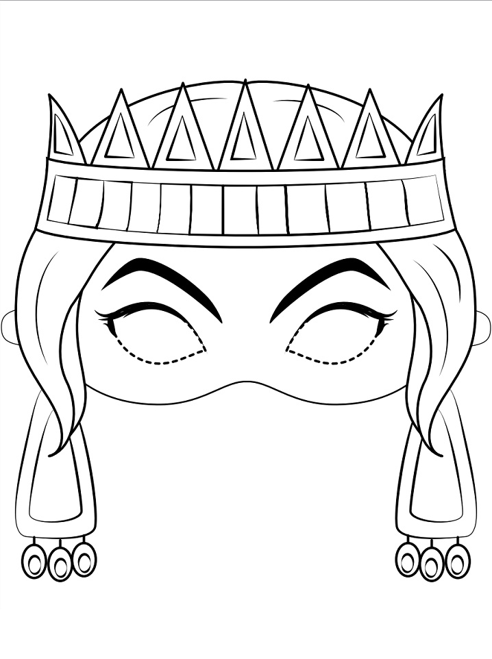 Desenho deMáscara de Rainha para colorir