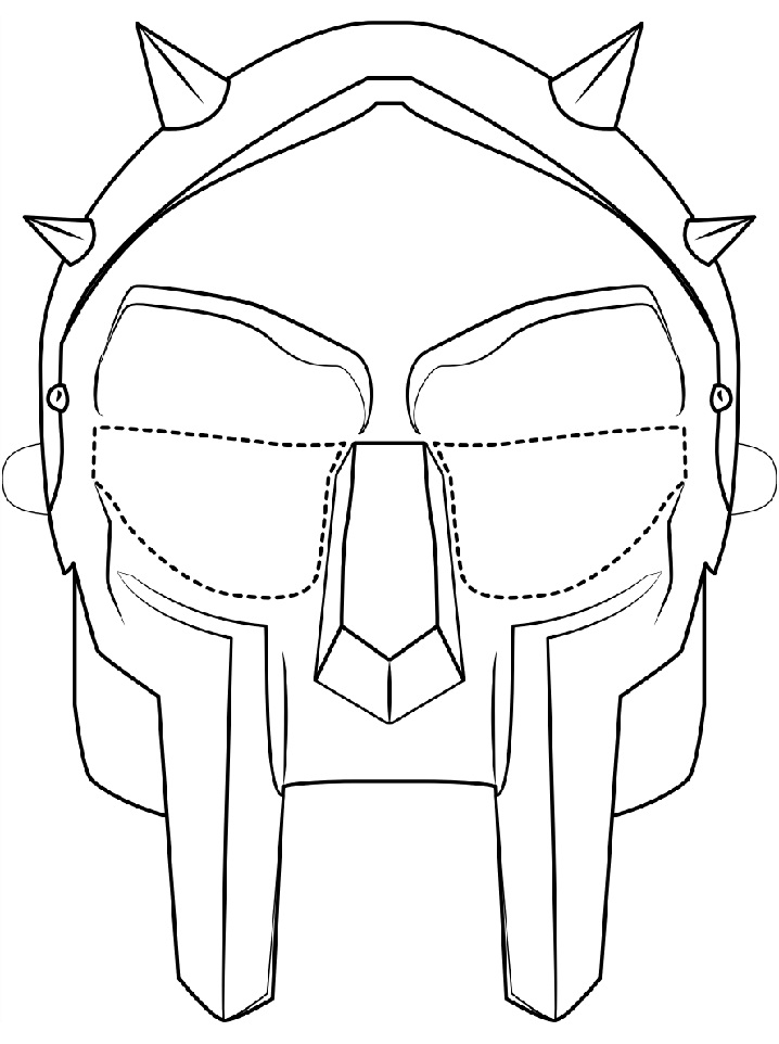 Desenho deMáscara de Gladiador para colorir