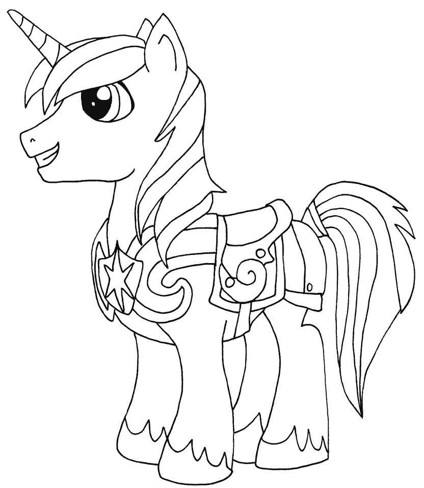 Desenho deShining Armor para colorir