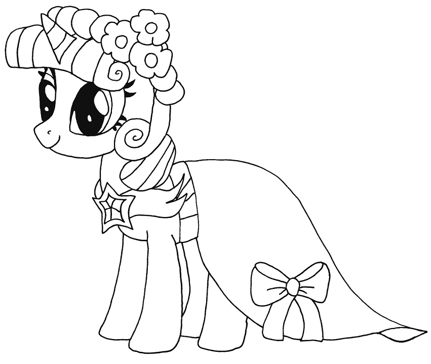 Desenho de Princesa Twilight Sparkle para colorir