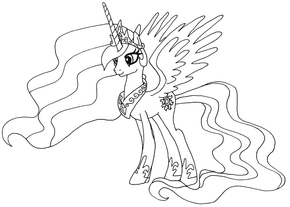 Desenho dePrincesa Celestia para colorir