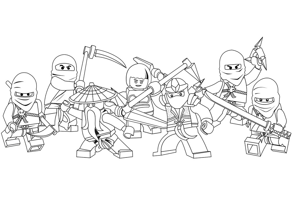 Desenho de Lego Ninjago para colorir