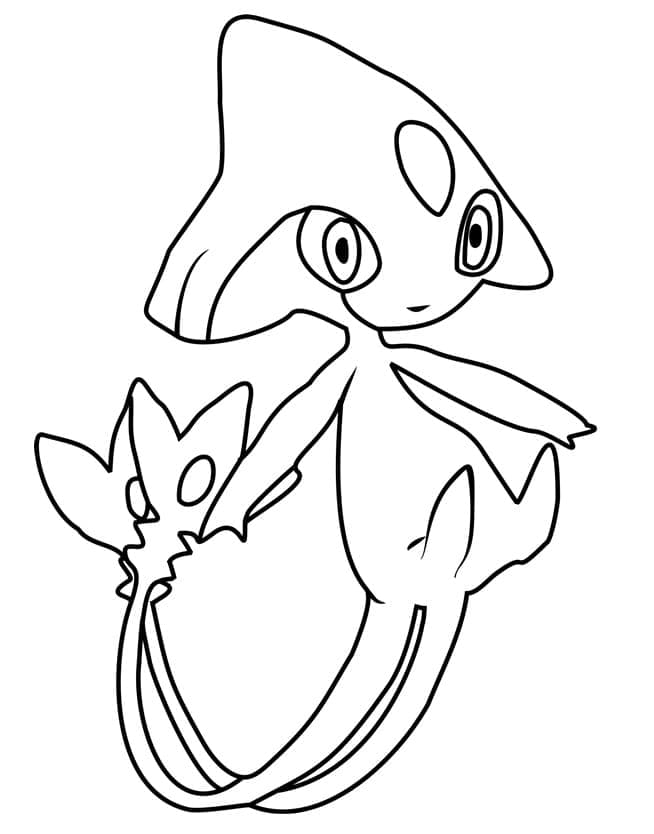 Desenho deAzelf Pokemon para colorir