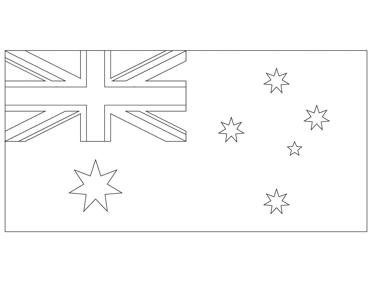 Desenho deA Bandeira Nacional Australiana para colorir