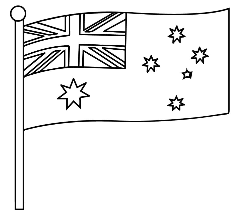 Desenho deA Bandeira da Australia para colorir