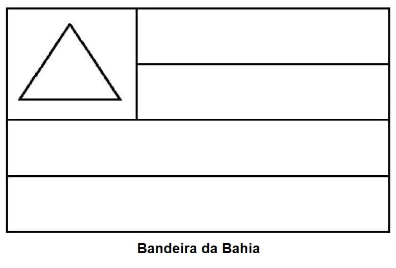 Desenhos de Bandeira da Bahia para colorir