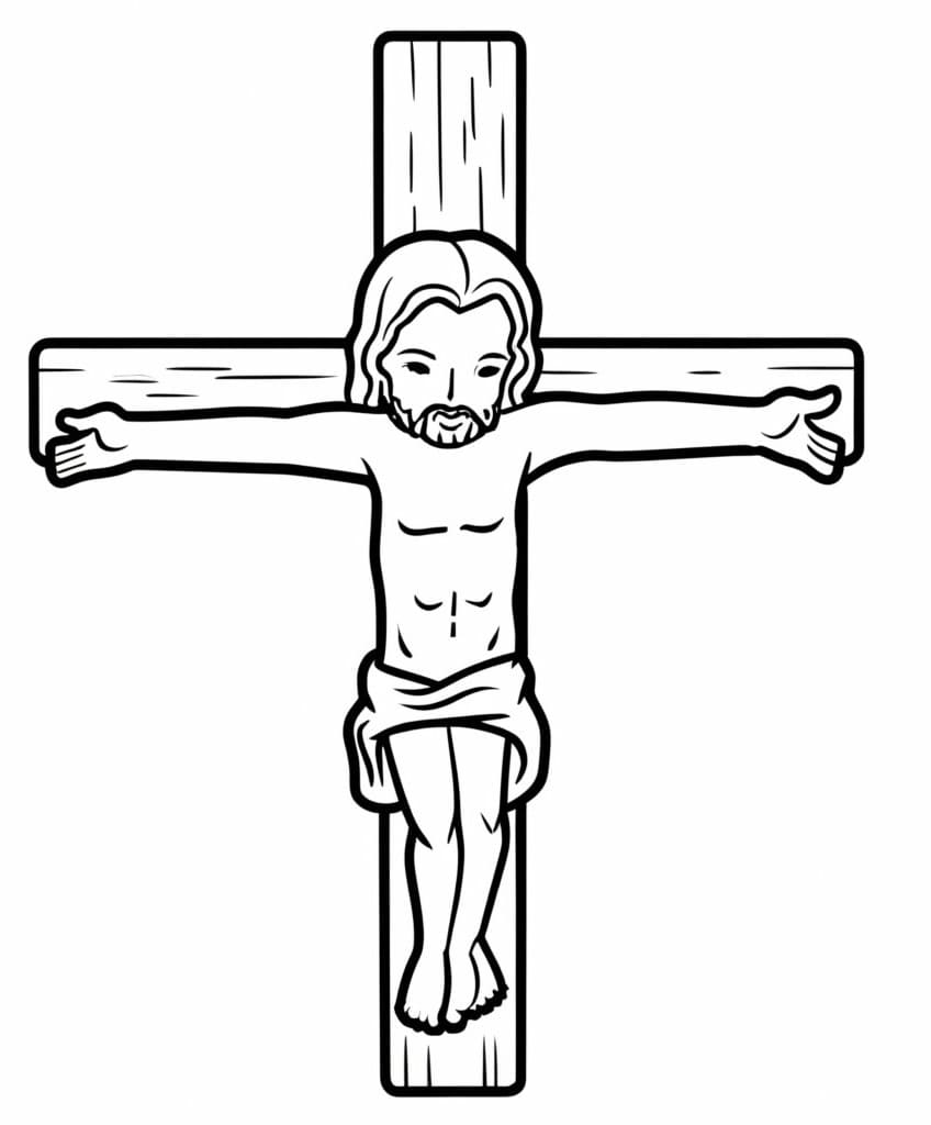 Desenho deA Crucificação de Jesus para colorir