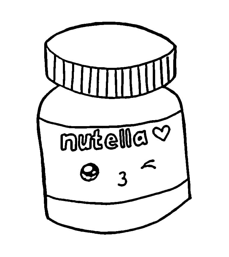 Desenho deAdorável Nutella para colorir