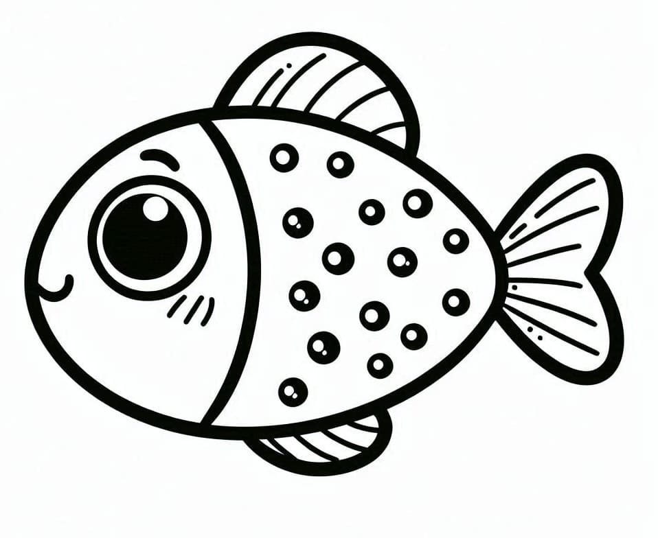 Desenho deAdorável Peixinho para colorir