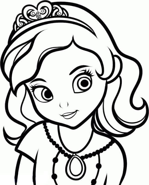 Desenho deAdorável Princesa Sofia para colorir