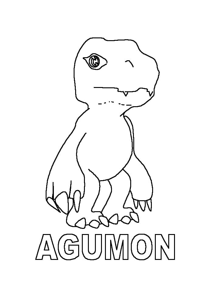 Desenho deAgumon Digimon para colorir