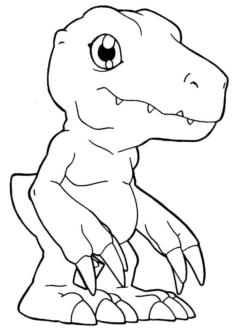 Desenho deAgumon Para Crianças para colorir