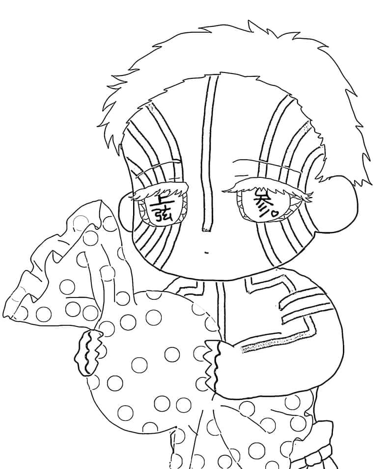 Desenho deAkaza Chibi para colorir