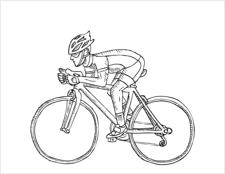 Desenho deAndar de Bicicleta para colorir