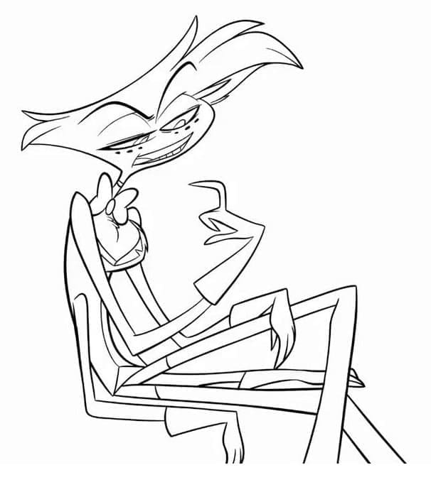 Desenho deAngel Dust de Hazbin Hotel para colorir