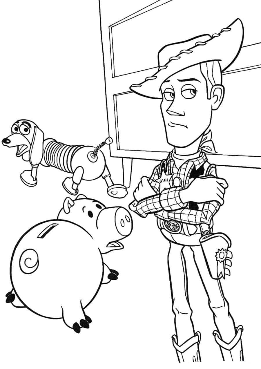 Desenho deAnimais Assustados Em Toy Story para colorir