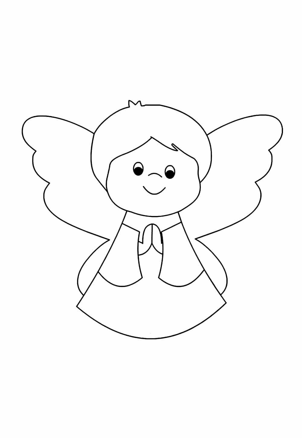 Desenho deAnjinho Feliz para colorir