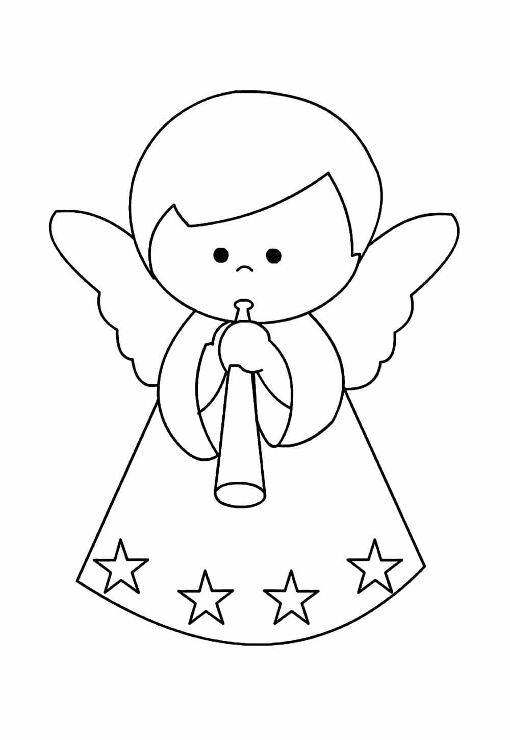 Desenho deAnjinho Simples para colorir