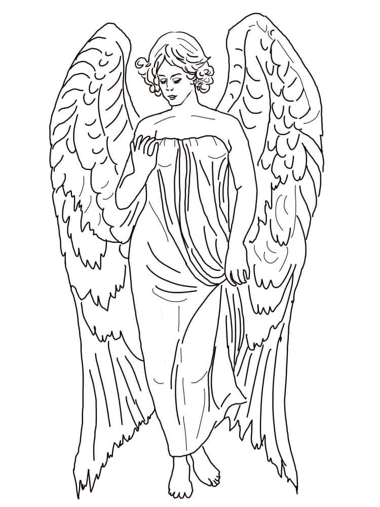 Desenho de Anjo Grátis Para Crianças para colorir