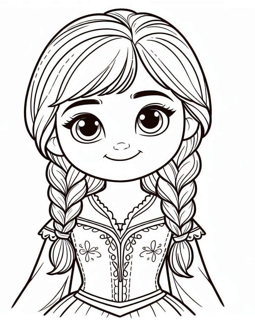 Desenho deAnna de Frozen para colorir