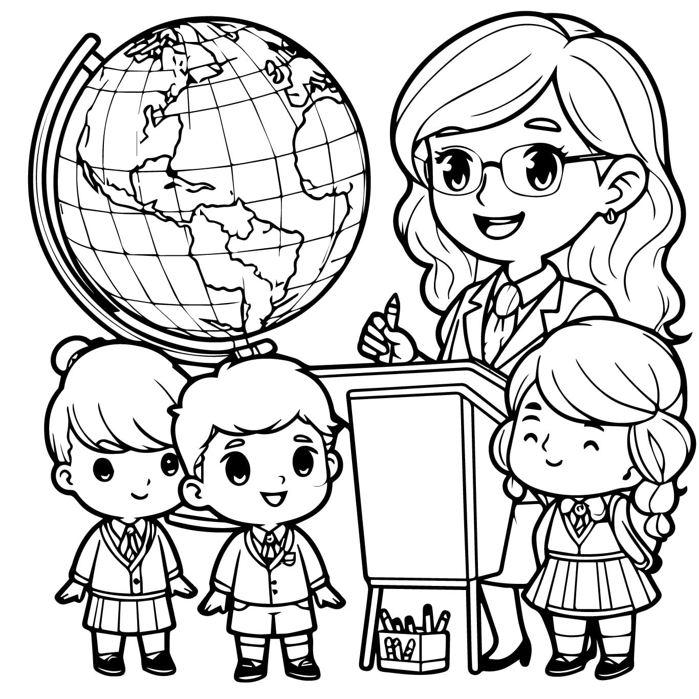 Desenhos de Geografia para colorir