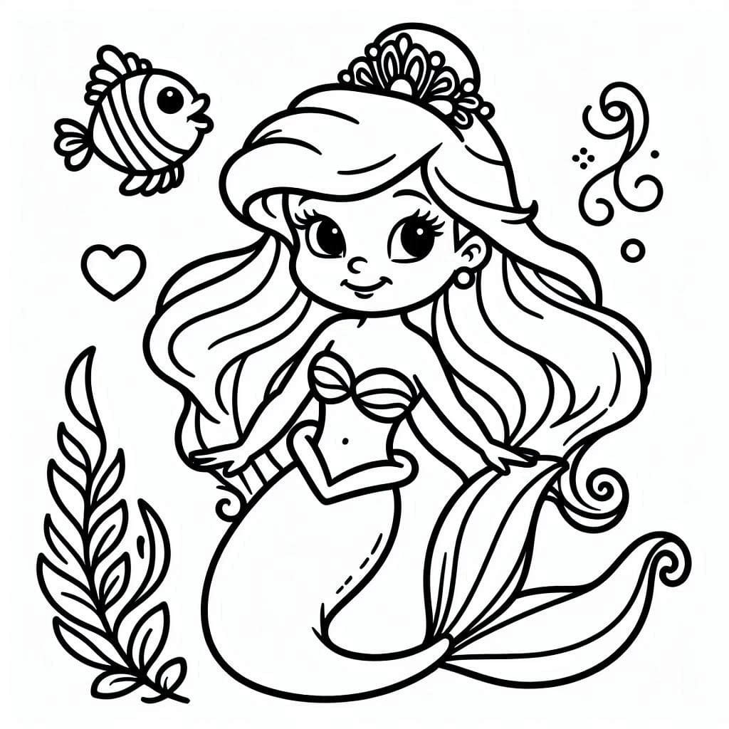 Desenho deAriel Disney para colorir