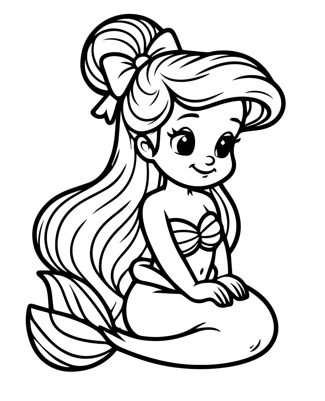 Desenho deAriel Muito Fofa para colorir