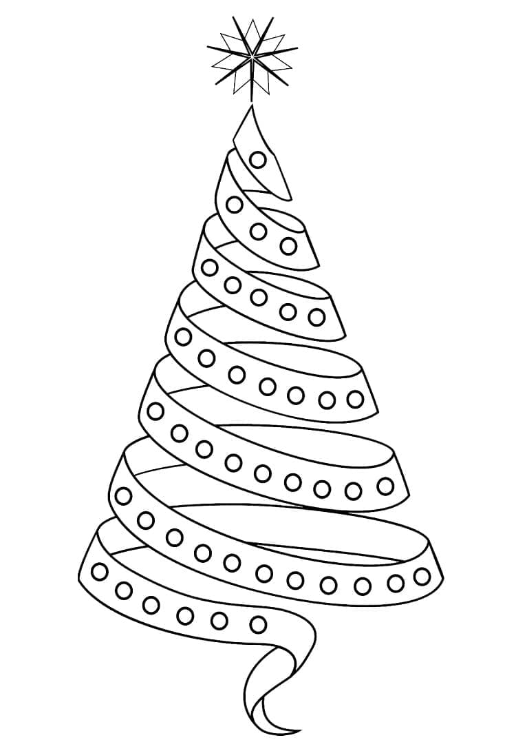 Desenho deÁrvore de Natal Grátis Para Crianças para colorir