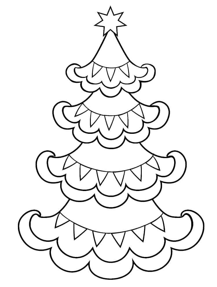 Desenho deÁrvore de Natal Grátis para colorir