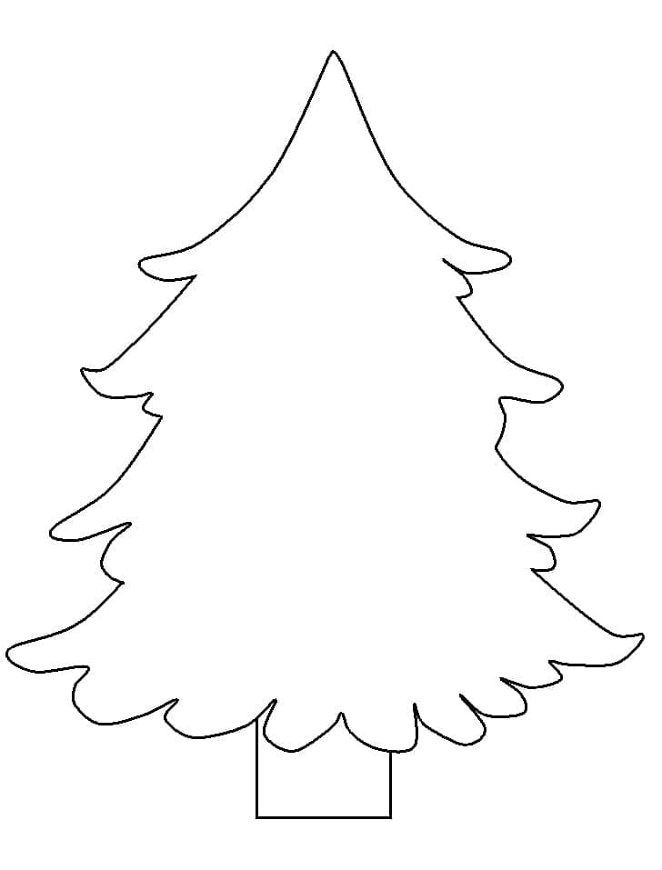 Desenho deÁrvore de Natal Muito Simples para colorir