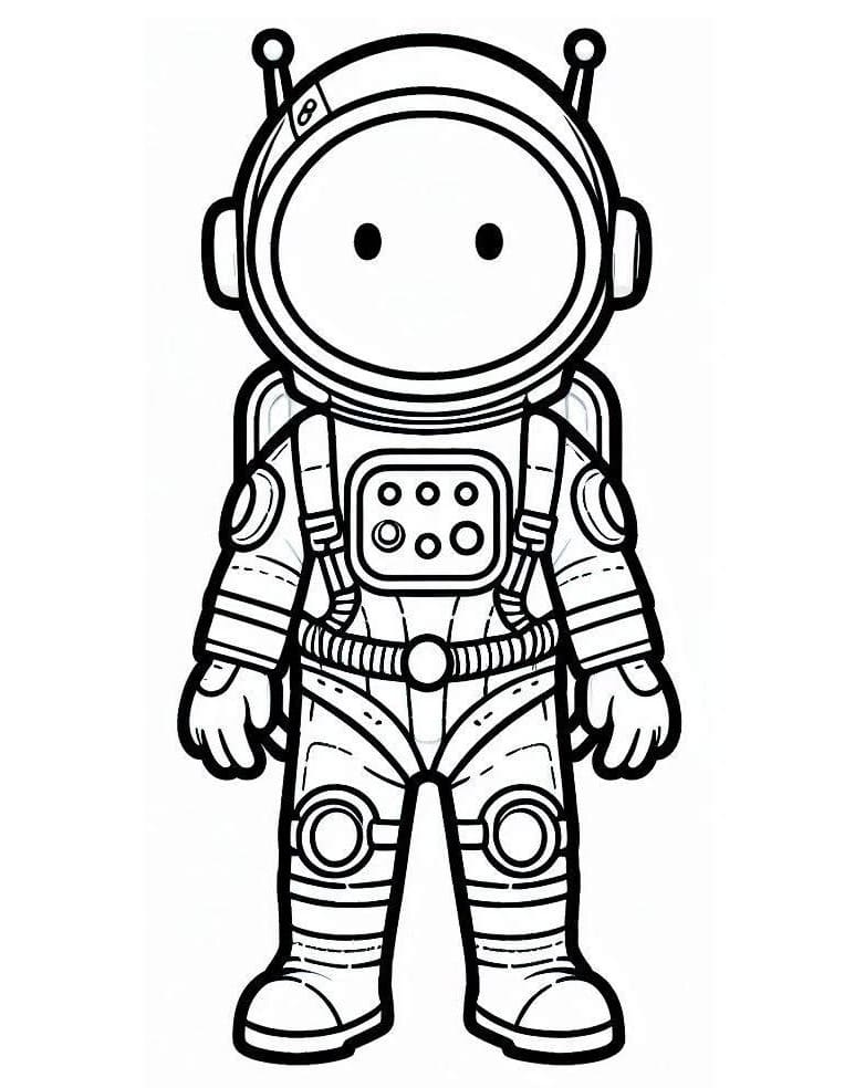 Desenho deAstronauta Fofo para colorir