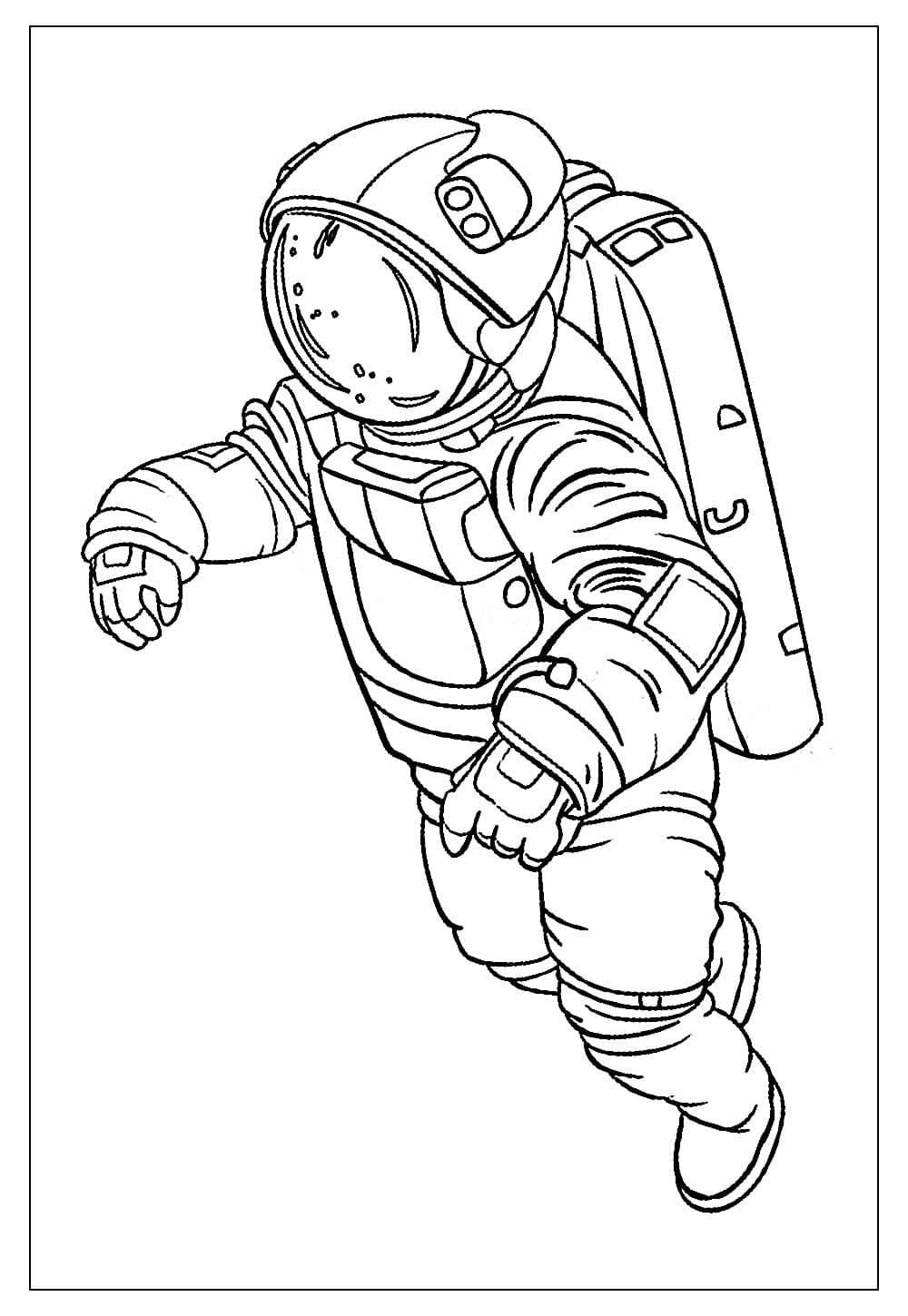 Desenho deAstronauta Grátis Para Crianças para colorir