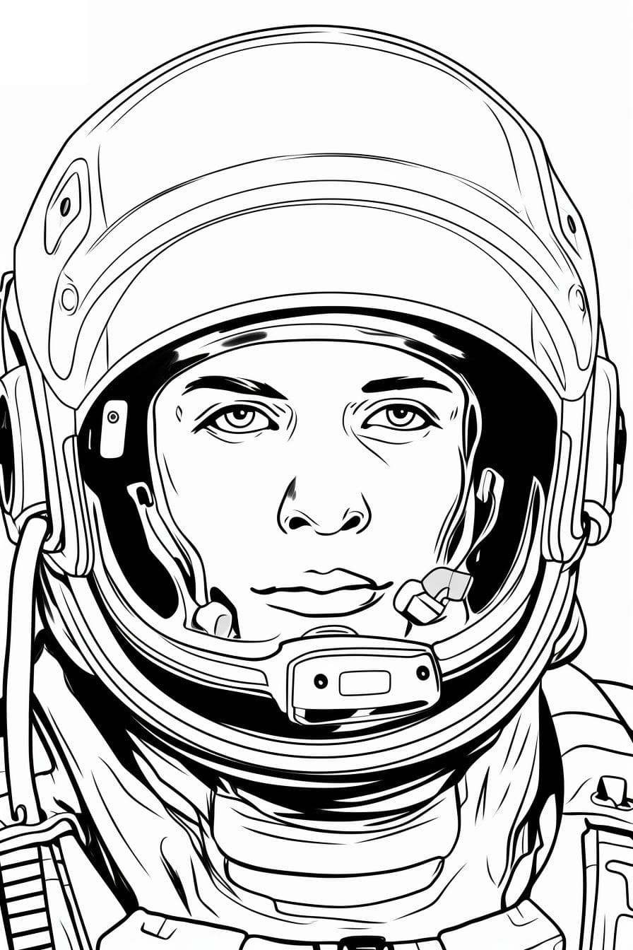 Desenho deAstronauta Imprimível Grátis Para Crianças para colorir